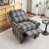 Occasional Tartan Fabric Recliner Armchair Sleeper Chair Single Sofa W/ Footrest