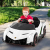 Licensed Lamborghini 4WD Kids Ride-on Toy with LED Lights-White