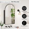 Arched Bathroom Mirror Cabinet Large Metal Framed Premium Black Wall Mounted New