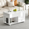4 in 1 Lift Top Coffee Table Storage High Gloss Dining Table Drawer Living Room
