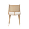 Modern Dining Chairs Set of 2 Kitchen Chairs with Rattan Backrest & Padded Seat