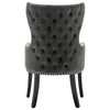 Set of 2 Velvet Upholstered Dining Chairs Wing Back Armchair Dining Room Kitchen