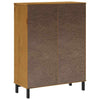Lechnical Highboard with Glass Door FLAM 92x40x122.5 Solid Wood K7D0