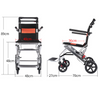 Ultra Lightweight Stylish Padded Folding Wheelchair Transport Chair For Disabled