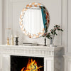 Sunburst Wall Mirror Hallway Living Room Sofa Behind Art Decorative Glass Mirror