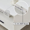 White High Gloss Coffee Table 4 Drawers Rectangular Living Room Modern
