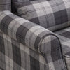 Linen Tartan Chair Armchair Accent Sofa Wing Back Padded Seat Wood Legs w Pillow
