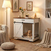 Wooden Pet Dog Crate Pet Dog Kennel Cage Furniture End Table w/ 1 Large Drawer