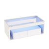 High Gloss Coffee Table Centre Table With LED Light Open Storage Glass Tabletop