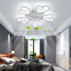 50W Dimmable LED Ceiling Light Flower 5 Head Chandelier Living Room with Remote