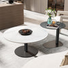 Sintered Stone Coffee Table and Tempered Glass End Table for Living Room Bedroom