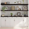 Wall Shelf Dark Grey 200x60x4 Treated Solid Wood Oak Q0T1