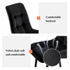 Dining Table Set With 4 Pcs Black Velvet Chairs Kitchen Dining Room Furniture
