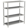 5 Tier Stainless Steel Shelving Unit Kitchen Metal Storage Shelf Garage Racking