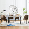 2 Pcs Dining Chair Faux Leather Soft Padded Chair Modern Dining Room Home New