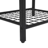 3-Tier Sofa Side End Table Mesh Shelf Coffee Stand Nightstand Black Square Unit