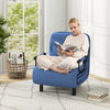 Sleeper Chair with 5-Position Adjustable Backrest & Lumbar Pillow BLue