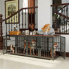 Large Wooden Dog Crate Indoor Puppy Cage Pet House Kennel with Removable Divider