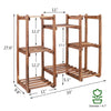 Wood Plant Stand 8 Pot Ladder Plant Holder Display Shelf Garden Balcony