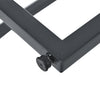Dining Table 140 cm Rectangular Marble Effect Kitchen Table w/ Black Metal Legs