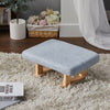Small Rectangle Footstool Kids Chair Foot Stool Footrest Padded Seat Wooden Base