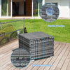 3 PCS Outdoor Wicker Bistro Set Rattan Sofa Set Patio Conversation Furniture