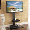 Floor TV Stand Mount Bracket with 2 AV Shelves for 32-65 inch LED LCD