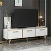 Kara Tv Stand Large with Storage - White & Wallnut