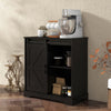 Sliding Barn Door Sideboard Storage Cabinet Coffee Bar TV Stand Farmhouse Style