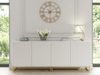 Modern Sideboard I 200cm I White I Fluted Fronts I Gold Legs I Storage Cabinet