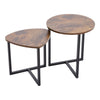 Set Of 2 Coffee Tables Wooden Side End Table Lamp Plant Stand Nesting Nest Table