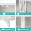Sideboard Kitchen Buffet Cupboard Console Table with Glass Doors Cabinet 2 Shelf