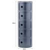 Round ABS Cylinder Cabinet Cupboard Drawer Storage Unit Bathroom Bedroom Stand
