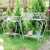 2 Pack 2 Tiers Metal Plant Stand Multiple Planter Rack Flower Display Home Decor