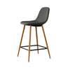 2X Bar Stools Fabric/Faux Leather Pub Chairs Breakfast Kitchen Metal Leg Modern