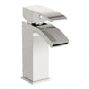 Modern SQUARE WATERFALL CHROME BATHROOM TAP SET - BASIN MONO & BATH FILLER MIXER