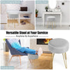 Velvet Modern Round Footstool Ottoman Footrest Makeup Dressing Chair Seat