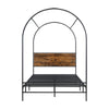 Double bed frame, 4ft6 Metal Canopy Bed, with Headboard for Adults & Teenagers