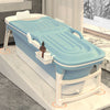 Lidded Bathtub Folding Portable BathTub Adult Kids Warm Spa Soaking Barrel Bucke