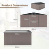 362 cm x 362 cm x 197 cm Garden Tool Shed Organizer-Grey
