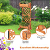 2-Tier Garden Raised Bed Wooden Freestanding Planter Plant Container w/Trellis