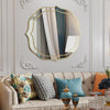 32”Large Round Wall Mirror Gorgeous Accent Vanity Mirror Side Hallway Sofa Scene