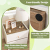 Compact Floor Night Table End Table 2-Drawer Nightstand