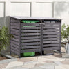 Wheelie Bin Storage Shed Double Wooden Dustbin Store Garden Outdoor w/Door&Lid