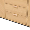Luxury Oak Sideboard TV Unit Cabinet Buffet Cupboard With 3 Drawer 2 Door 160CM