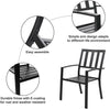 Garden Dining Set Outdoor Furniture Stackable Chair Table With Umbrella Hole