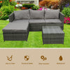 Corner Sofa Furniture L-Shaped Rattan Set 4 Seater Indoor/Outdoor Patio Garden