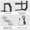 Wall Mounted Storage Shelves RGB Lighted Display Cabinet Remote Control 6 Hooks