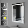 Large LED Bathroom Rectangle Mirror Anti-fog Touch 500x400mm Warm Light Backlit
