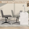 Adjustable Computer Task Vanity Chair Home Office Cross-Legged Chair Grey